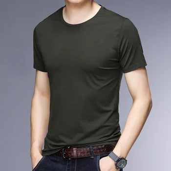 

men cotton o-neck short sleeve t shirt male summer tops tees man Casual half sleeve t shirts 1143