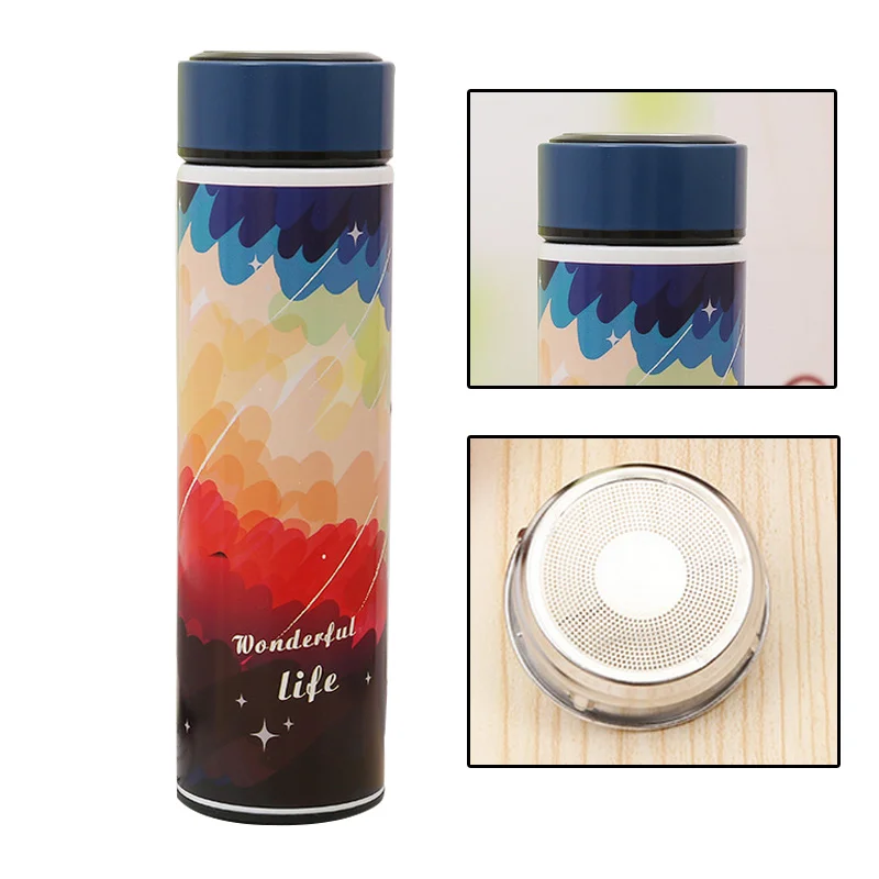 

500ml Colorful Thermos Cup with Tea Infuser Drinking Bottle Water Insulated Car Insulated Coffee Mug Insulated Cup Vacuum