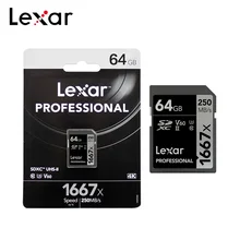 Originele Lexar Professionele Sd-kaart 256 Gb 128 Gb 64 Gb Geheugenkaart V60 C10 U3 Sdxc Flash Card Voor 4K Camera