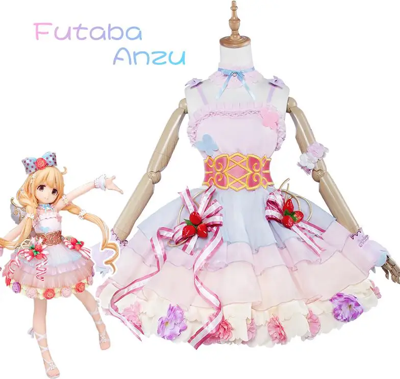 Futaba Anzu Косплэй игра карнавальный костюм в стиле аниме Idolm @ ster Золушки для девочек