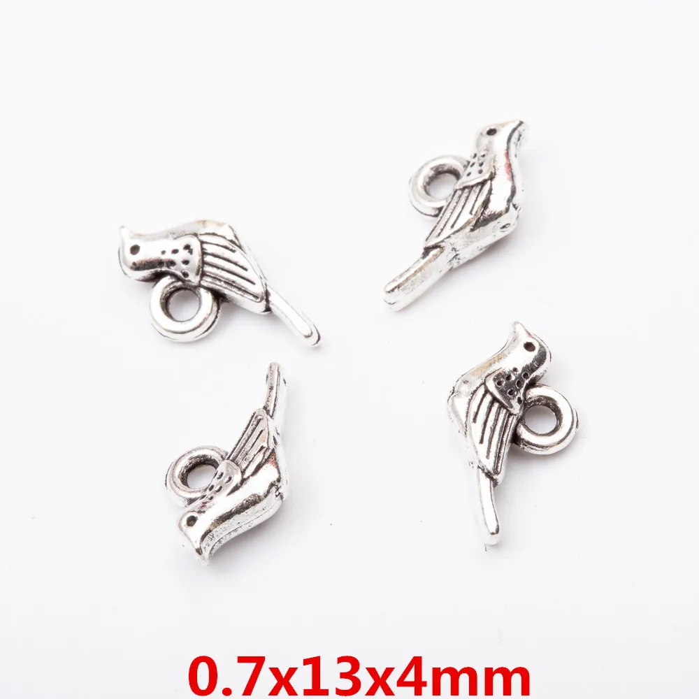 

100pcs Tibetan silver ethnic antique bird charms vintage alloy metal pendant for bracelet earring necklace diy jewelry making