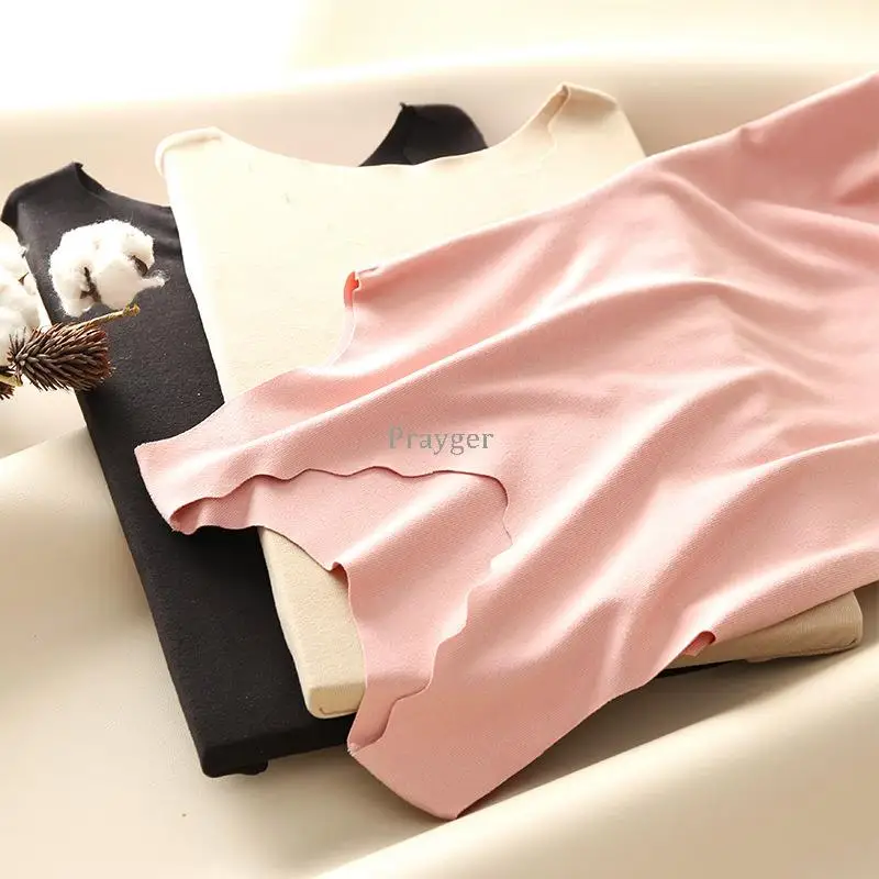 Women Thermal Underwear Warm Vest Petal Sleeveless Tops Invisible Elastic Soft Clothes