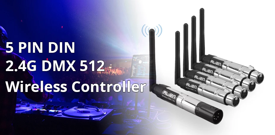 Émetteur Récepteur sans Fil DMX - 2.4G ISM - Signal DMX512 - 1 Émetteur