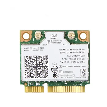 

Intel 7260AC HMW Dual Band 867M + Bluetooth 4.0 MINIPCI-E Notebook Wireless Network Card