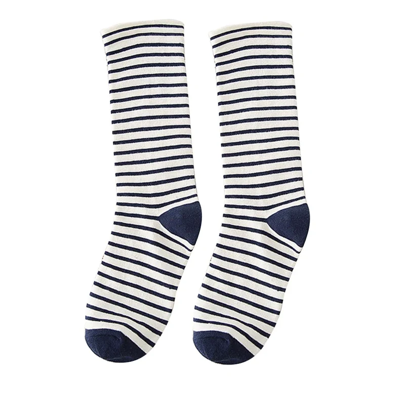 1 пара, осень, милые полосатые носки для женщин, модные носки Харадзюку ярких цветов, хлопковые толстые теплые длинные забавные носки