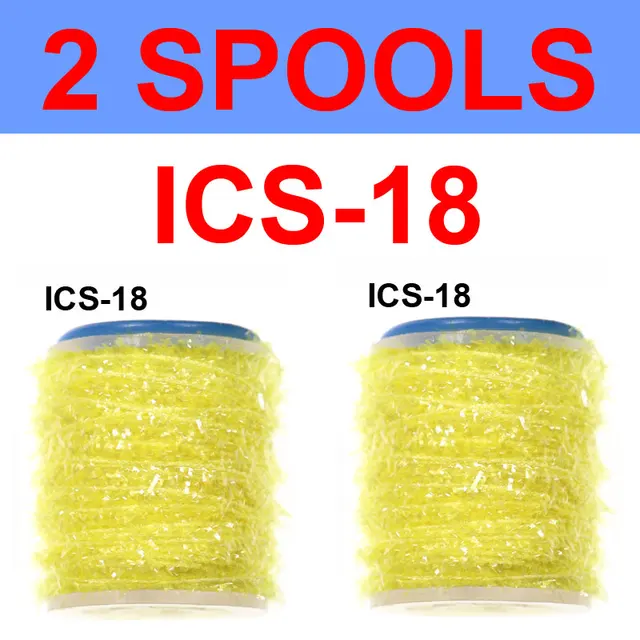 Vampfly 2 Spools Fishing Fly Tying Ice Chenille  Material For Knitting Streamer Fly Marabou Jig Ice Jig Flies Bass Pike Lures ICS18