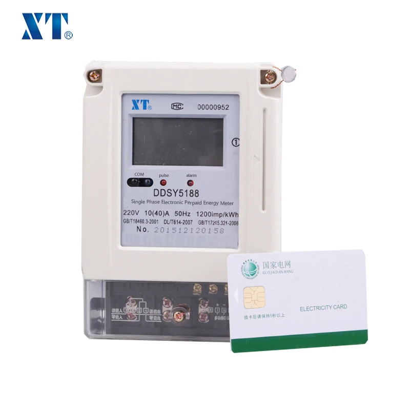 Smart Single Phase Digital Prepaid Card Electricity Energy Meter