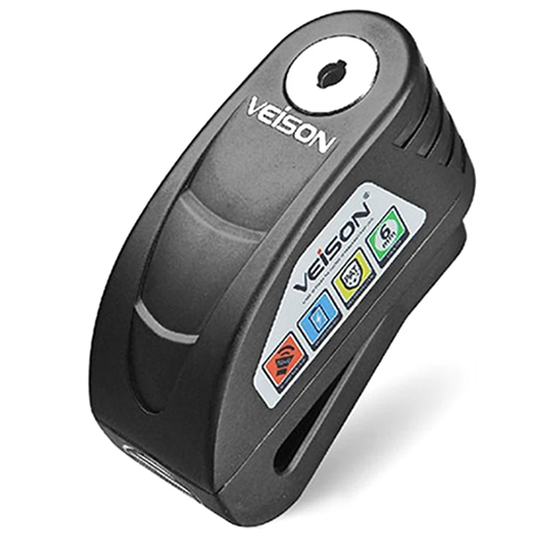 

Veison Motorcycle Disc Lock Waterproof Alarm Lock Bicycle Bike Disc Lock Warning Security Anti Theft Brake Rotor Padlock