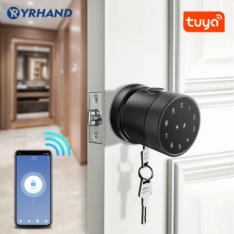 Электронный дверной замок Tuya Smart Life цифровой биометрический для умного дома с
