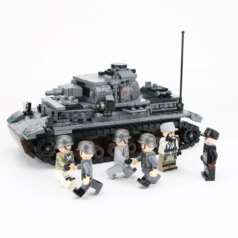 Kaufen WW2 Military Deutschland IV Tank Soldaten Bausteine Deutschland WW2 Armee Soldaten Waffen Zubehör Bausteine Ziegel Spielzeug