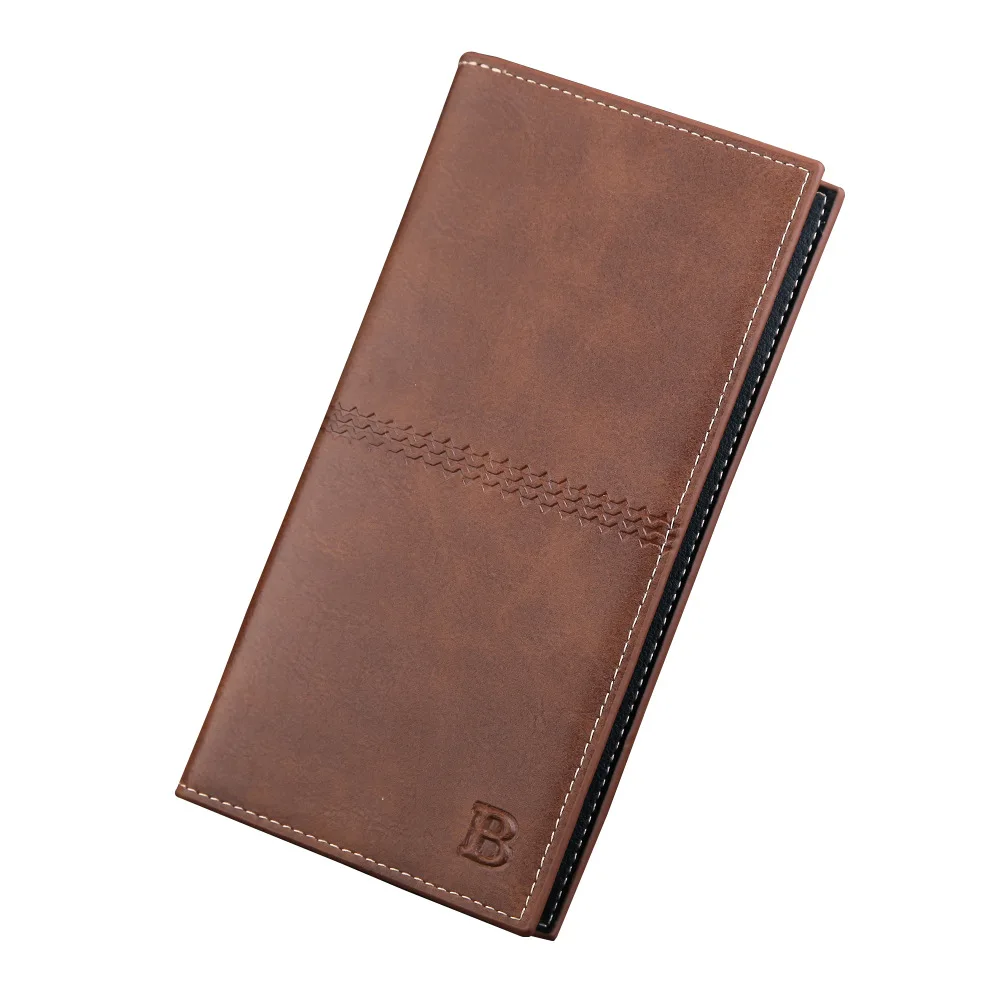 

Yaphlee Retro Men Fashion Wallet Long Slim Male Purses Money Clip Credit Card Dollar Price Portomonee Carteria