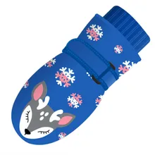 Новинка, детские лыжные перчатки, зимние От 5 до 10 лет, теплые, водонепроницаемые, ветрозащитные, вельветовые, свободный размер, детские перчатки, розовые, синие