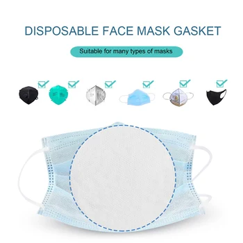 

100/200PCS Disposable Mask Filters Pad Non-woven Single-layer Breathable Anti Dust Protection Mask Filter Pad Anti Air Pollution