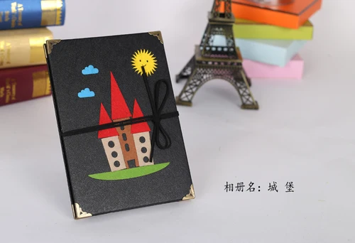black Ручная книга Diy ручной работы самоклеющиеся Фотоальбомы с мультяшным рисунком скрапбук любовник ребенок Скрапбукинг крафт-бумага детская Фотокнига - Цвет: black