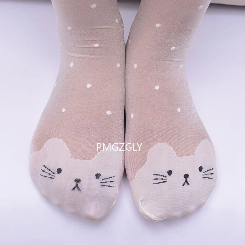 Cute Cat Girl Tights Kids Pantyhose 1-9Y kids pantyhose sheer stockings toddler tights