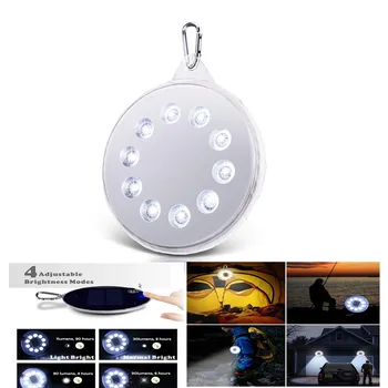 

Dual Solar Camping Light Ultra-Thin Waterproof IPX7 Magnetic Handy Outdoor Lights for Camping Hiking Cellphone Charging USB Lamp