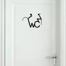 UN0216WC Ванная комната Туалет наклейки AliExpress внешней торговли горячие продажи украшения наклейки на стену Резные ПВХ