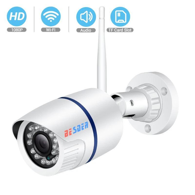 Besder аудио 1080P 720P WiFi IP камера система наблюдения с микрофоном наружная Водонепроницаемая Камера Безопасности ночное видение CCTV камера CamHi