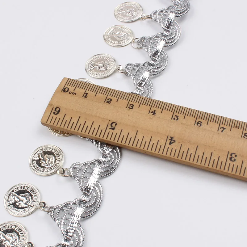 35mm 1yard Metalic Sequins Lace Ribbon Fringe Tassel lace Dance Wedding Party Dress Sewing Fabric Decoration Supplier lace fabric lace ribbon lace garment accessories lace sewing supplies chiffon lace fabric lace decoration lace accessories lace sewing accessories