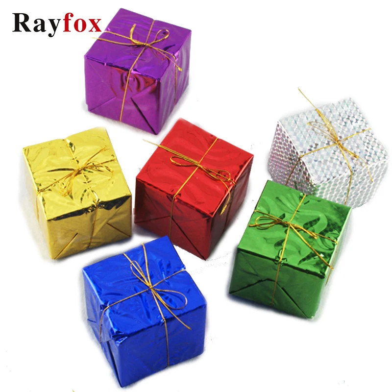 

Christmas Decorations 12PCs 3Cm Holiday Mini Gift Box Pendants For Christmas Tree Decorationsew Year Xmas Party Decor Ornaments