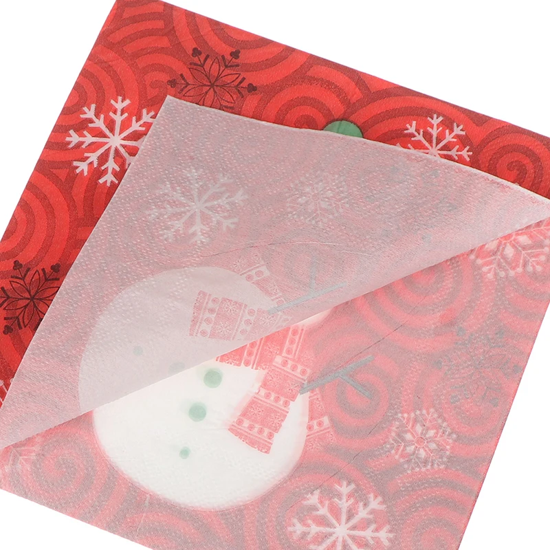 20 шт./компл. креативный Снеговик отличное качество печати салфетки Рождественские салфетки с темой Рождества для домашнего магазина Вечерние