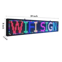 Компьютерный беспроводной телефон wifi светодиодный 7 цветов уличный светодиодный знак 3" x 8" с высоким разрешением P10 идеальный эффект для рекламы в магазине