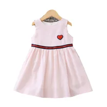 Летнее платье для девочек; платье принцессы для малышей