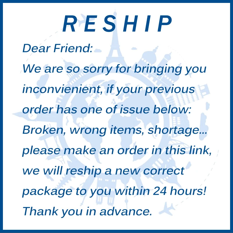 This link is for the customer who receive defective order and needs us reship an new |