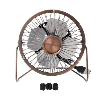 

Mini USB Table Desktop Personal Fan Computer Heat Dissipation Adjustable High Compatibility Metal Design Antique Quiet Operation