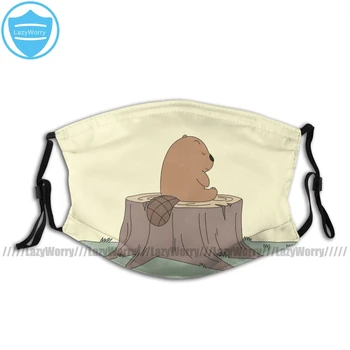 

Bear Mouth Face Mask Sad Beaver Facial Mask Funny Kawai with 2 Filters for Adult