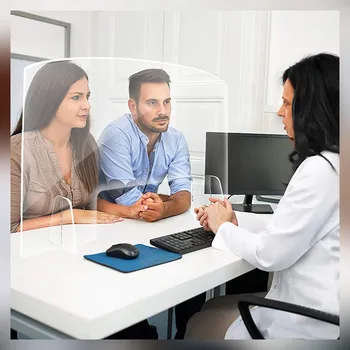 

top selling 2020 Clear Perfection Reception Side Sale Counter Sprayed UV Cut Transparent Support Wholesale and Dropshipping