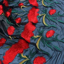 Кружево вышивка 3D жаккард Высокое качество тюль ткань ширина 125 см для DIY Свадебная вечеринка dressmultipropose украшенная ткань