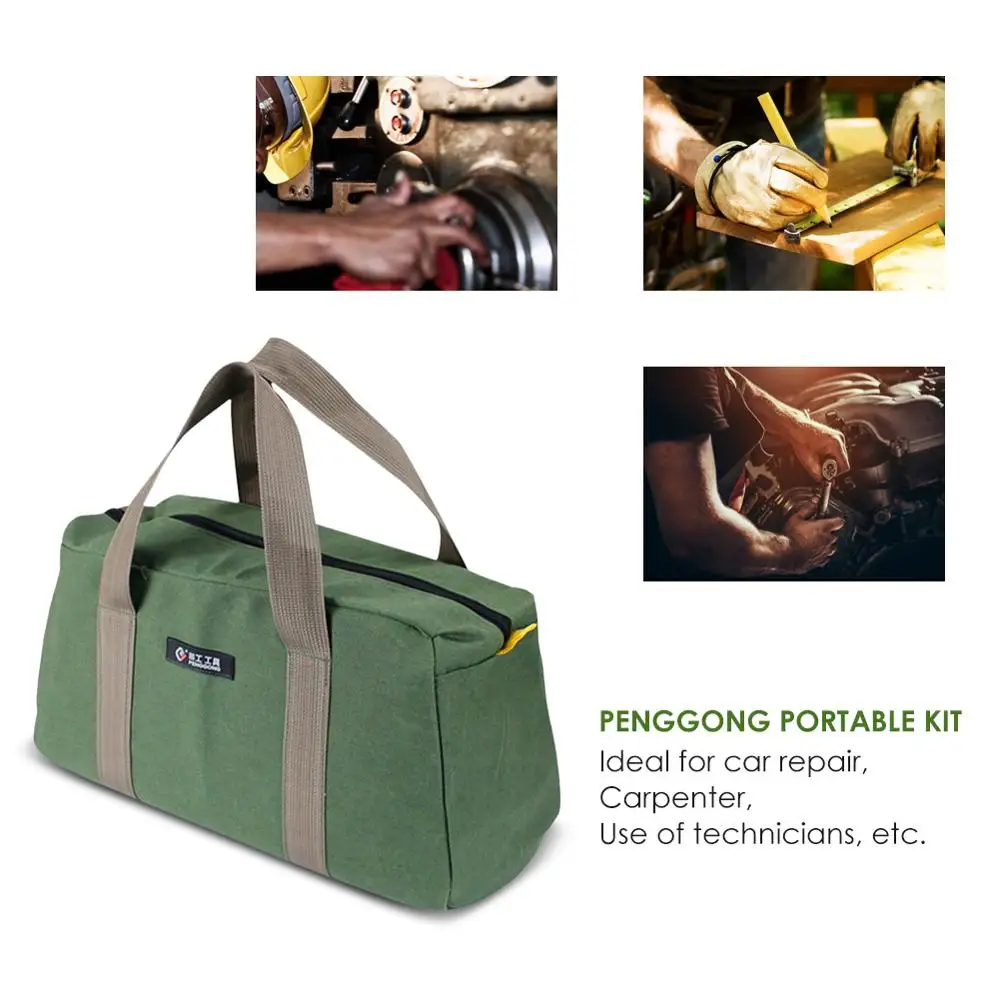 

Waterproof Canvas Storage Hand Tool Bag Wrenches Screwdrivers Pliers Metal Hardware Parts Storage Bags Organizer Pouch Bag Case