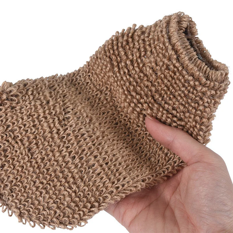 1pcs Exfoliating Hemp Glove Mitt Mitten Bath Sponge Scrubber Remove