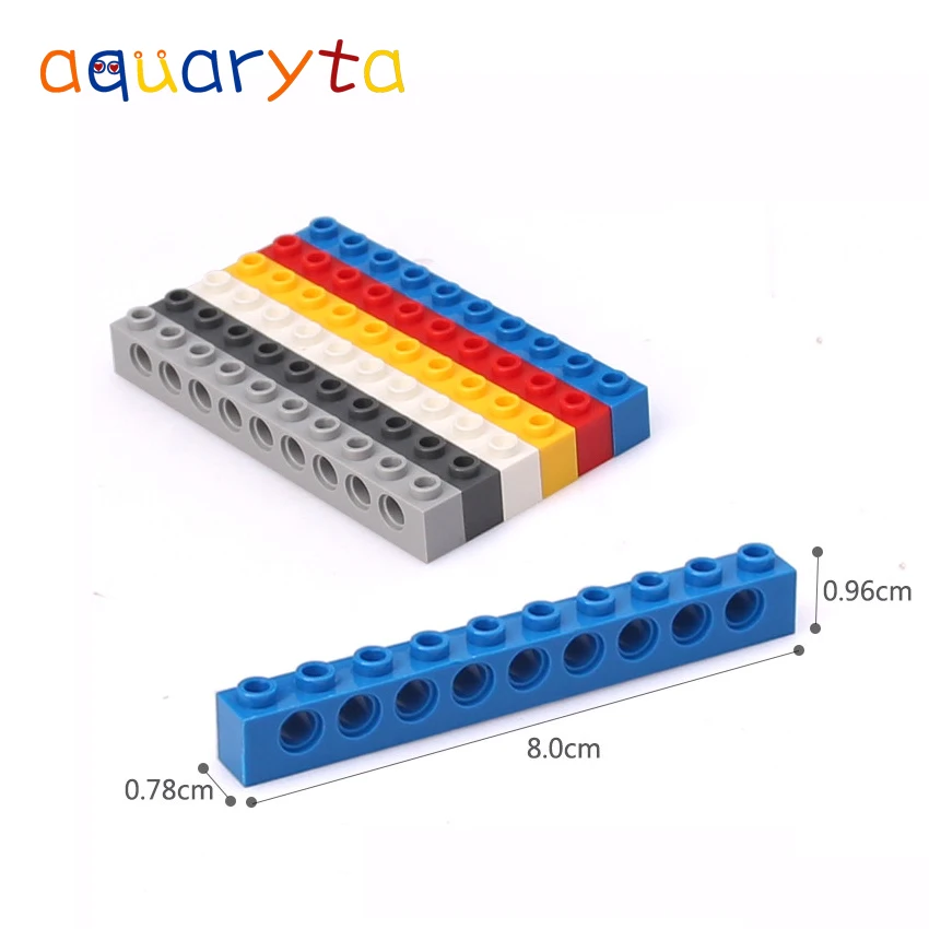 

Aquaryta Compatible Assembles Particles 2730 Thick 1x10 Hole 9 Pin Beam For Building Blocks Parts LOGO Educational gift Toys