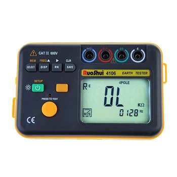 

4106 Digital Earth Resistance Tester Resistance Coefficient 20Kohm Soil Resistivity Meter Soil Resistance Tester
