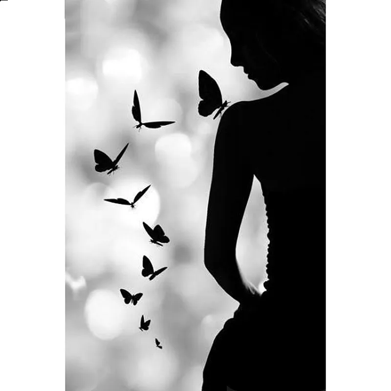 Full-Square-Round-Drill-5D-DIY-Diamond-Painting-Butterfly-girl-shadow-Embroidery-Cross-Stitch-3D-Home