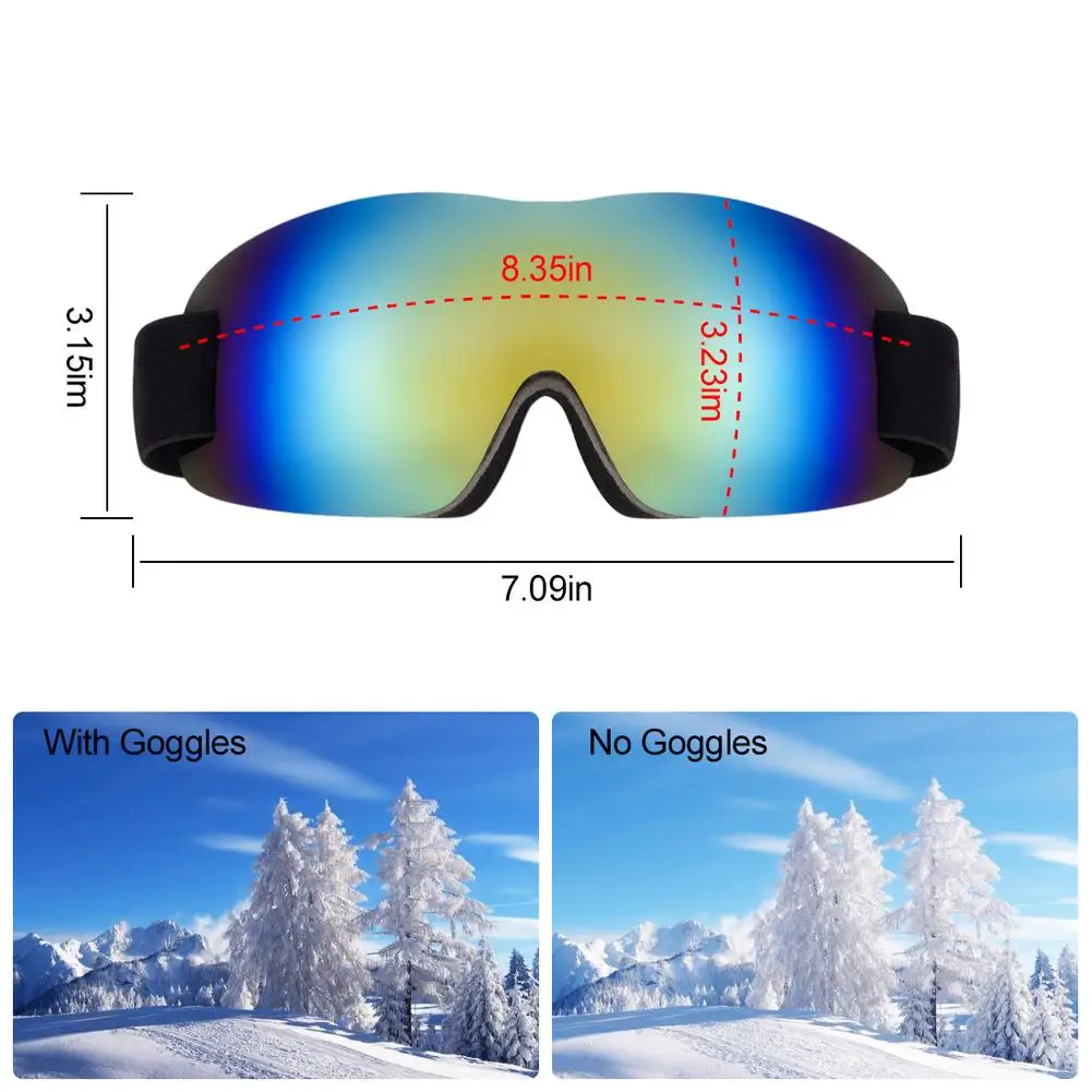 Men Women HD Ski Goggles UV400 Anti-Fog Ski Eyewear Winter Windproof Snowboard Glasses Skiing Goggles Snowboarding Glasses Men Women HD Ski Goggles UV400 Anti-Fog Ski Eyewear Winter Windproof Snowboard Glasses Skiing Goggles Snowboarding Glasses
