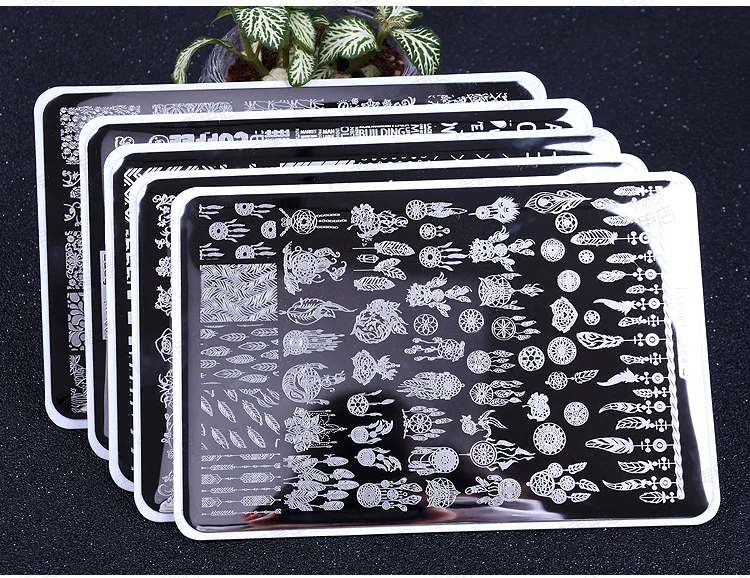 1PC**9.5X14.5cm Nail Art Stamping Plate 304 Stainless Steel Templates  Plates Image--Unique Design/Lace design nail Stamp Plate