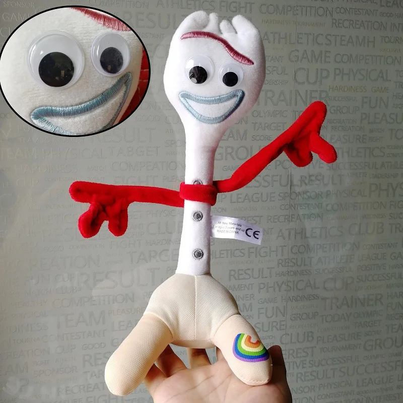 27 см Forky Eyes can Move Movie Toy Story 4 Forky мягкая плюшевая анимэ кукла плюшевые игрушки Дети Рождество подарок на день рождения Peluche - Цвет: 27cm