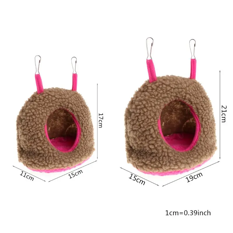 Птичье гнездо флисовое мягкое теплое зимнее Висячие клетки дом игрушка попугаи Домашние животные кровать круглая пещера гамак для сна ветрозащитные принадлежности