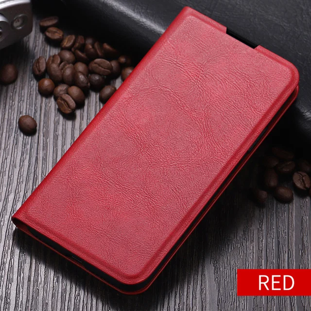 Ultra Thin Case For XiaoMi Mi 11 10 10S 10T 9 9T 8 CC9 E MAX 2 3 6X SE Magnetic Wallet Redmi 9A 9C 9 10X Note9 Card Slot Cover Red