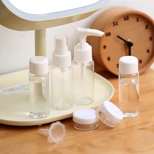 Портативный набор бутылочек для путешествий, прозрачная Косметическая бутылочка для очистки макияжа, бутылка-спрей для лосьона, пустой контейнер, набор для путешествий