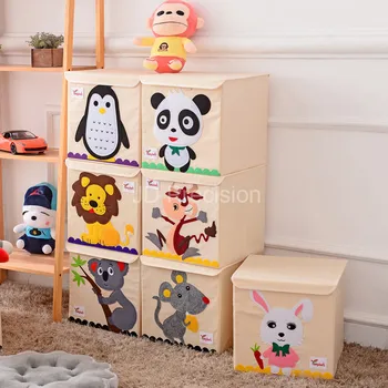 

Cartoon Kids Toys Storage Basket Foldable Storage Basket Home Organizer Dirty Clothes Laundry Container Barrel Picnic Basket