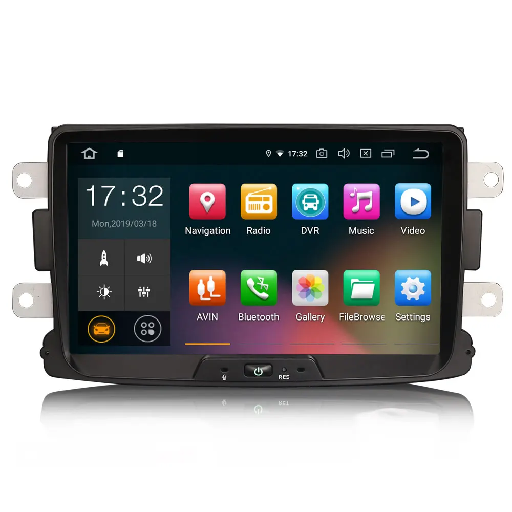 Best Erisin ES4829D 8 inch car radio android 9.0 2G RAM PX30 DAB OBD WIFI 3G for Renault Dacia Duster Logan Sandero Dokker Lodgy 1