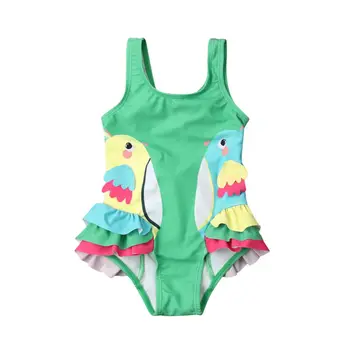 

Kid Baby Girls Cartoon Birds One-piece Bikini Swimwear Swimsuit Bathing Suit