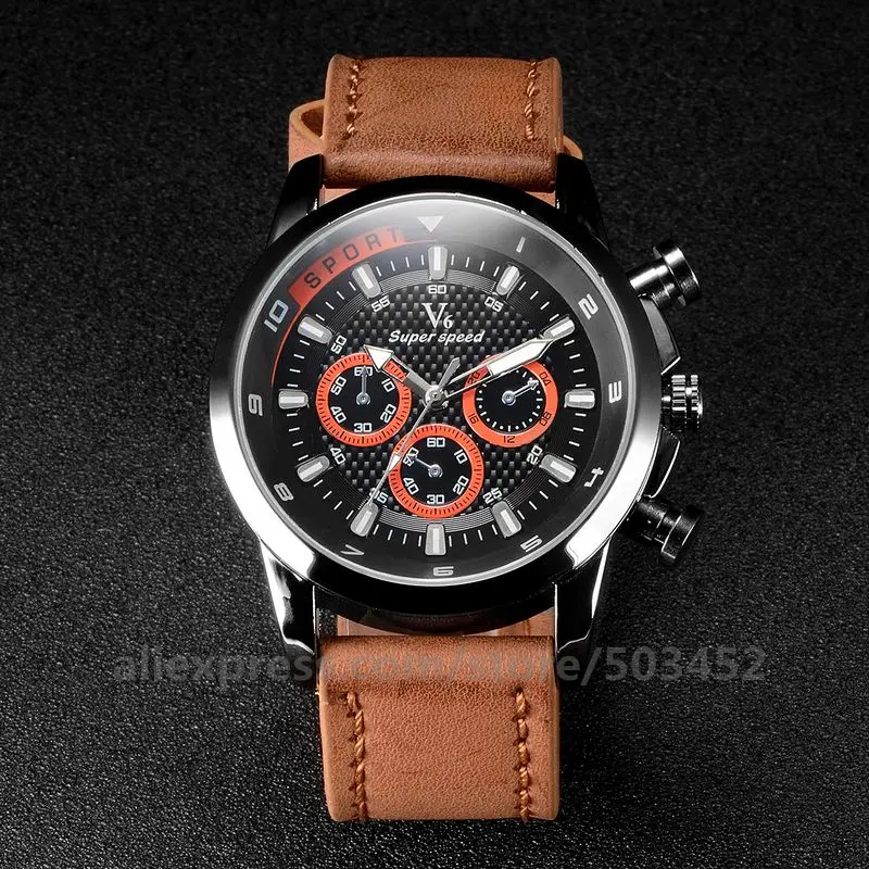 100 шт./лот, Новое поступление, мужские часы, простые, Reloj Hombre, темная шкала,, заводская цена, красные, Pinter Egarki Meskie - Цвет: brown