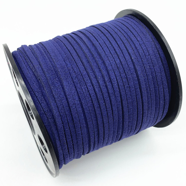 3mm Flat Faux Suede Braided Cord Korean Velvet Leather Handmade Thread String Rope For DIY Jewelry Making Supplies