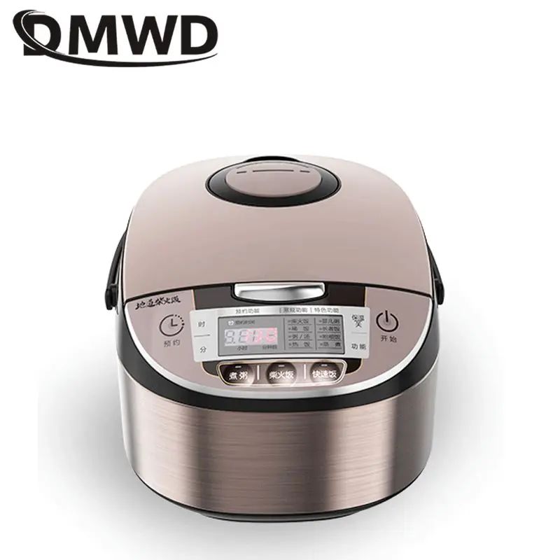 DMWD 4L Нержавеющая сталь Электрический рисоварка мультиварка Плита пароход Еда