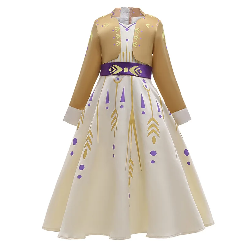 Анна 2 платье Эльзы «Холодное сердце» Aisha/Детские платья для девочек, платье Золушки карнавальный костюм детей Снежная королева Платье принцессы для именинницы